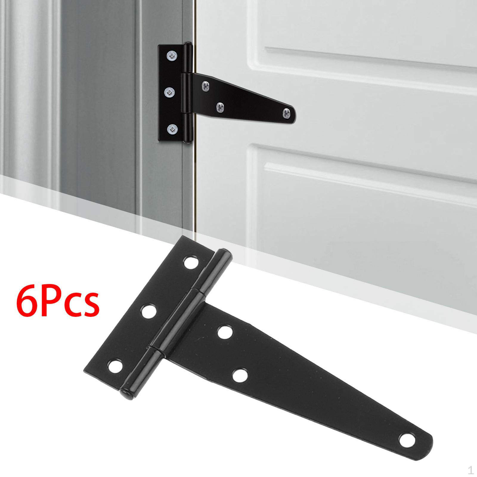 

6 упаковок петель для ворот с Т-образным ремнем, сверхмощные петли для фурнитуры для дверей сарая для деревянных заборов, 4inches