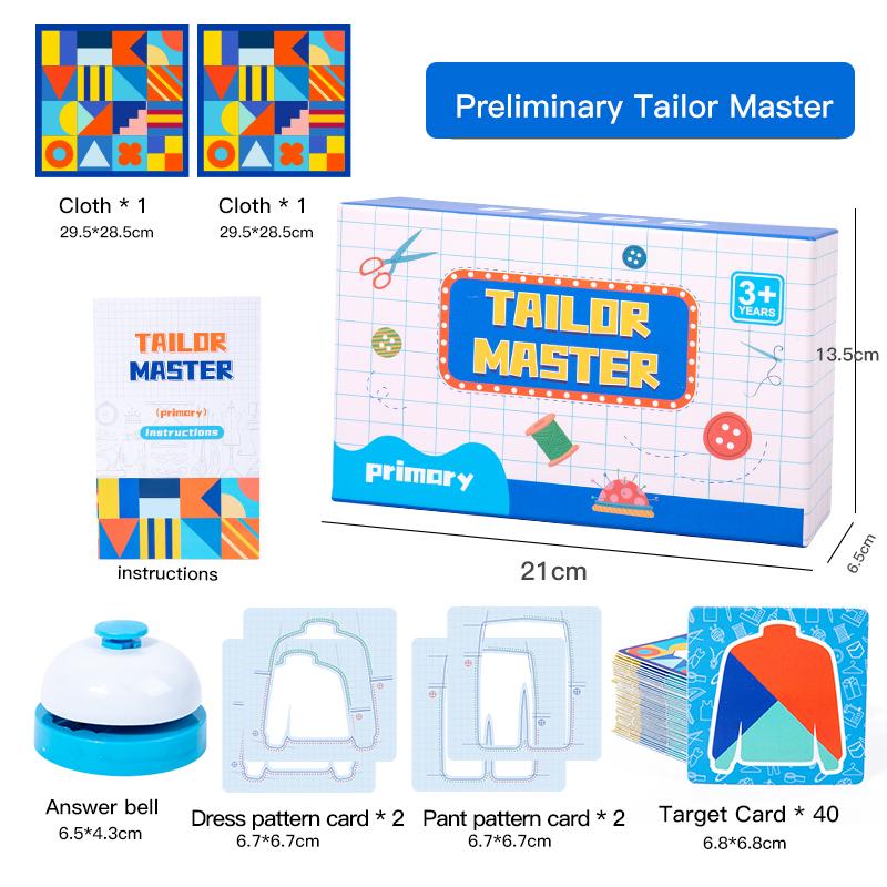 Children's Fabric Tailor Master Battle Game Montessori Thinking Training Puzzle Toy Color And Shape Matching Board Game