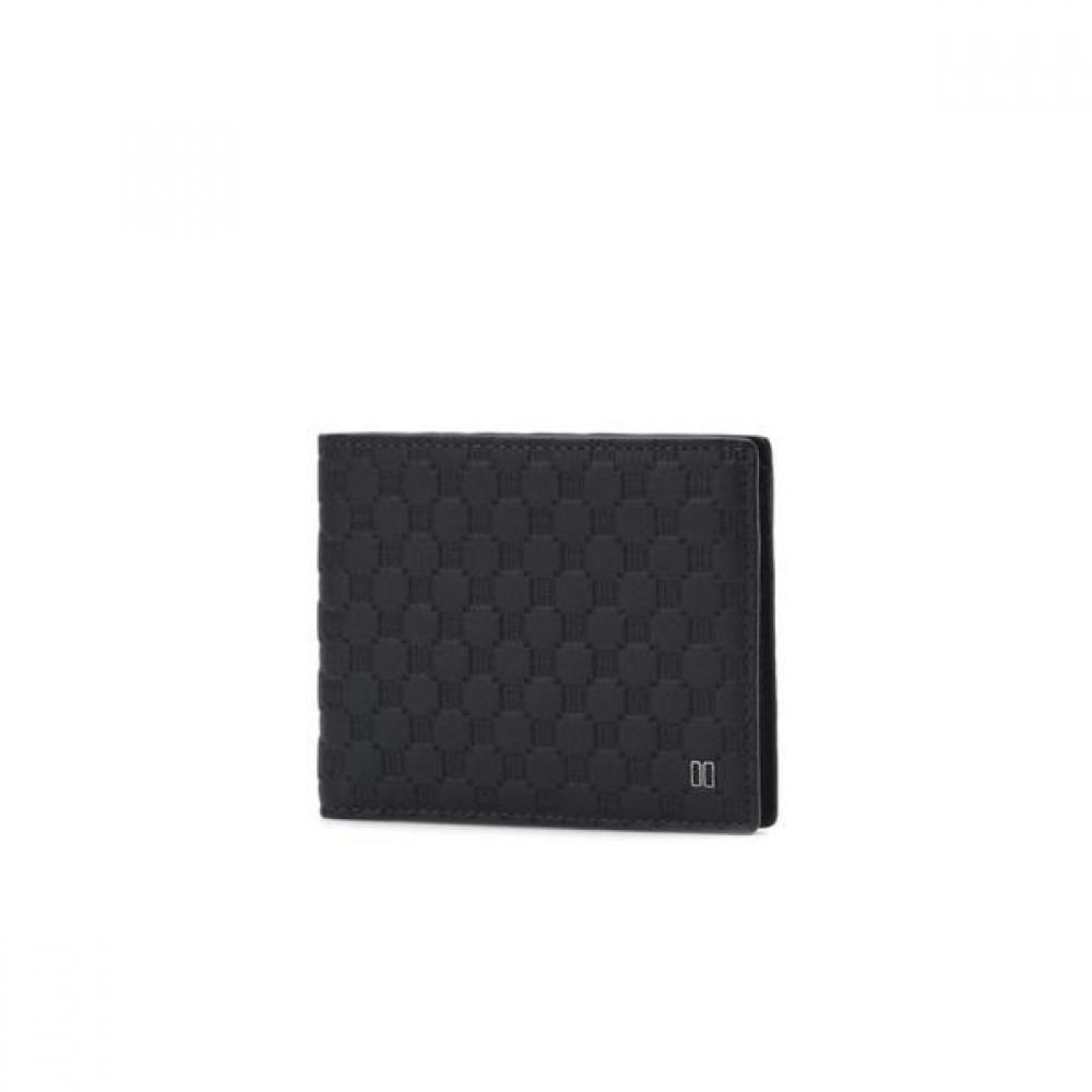 Daks Black Cowhide Wallet With Embossed Pattern Dbwa3e374bk