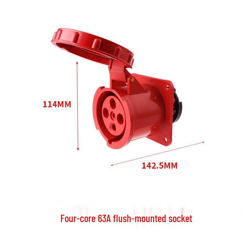 16/32A Waterproof Industrial Plug & Socket - Surface/Flush Mounted Aviation Connector