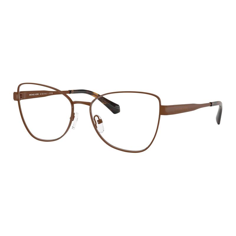 MICHAEL KORS Temple logo metal cat eye optical glasses women s brown Brown 54