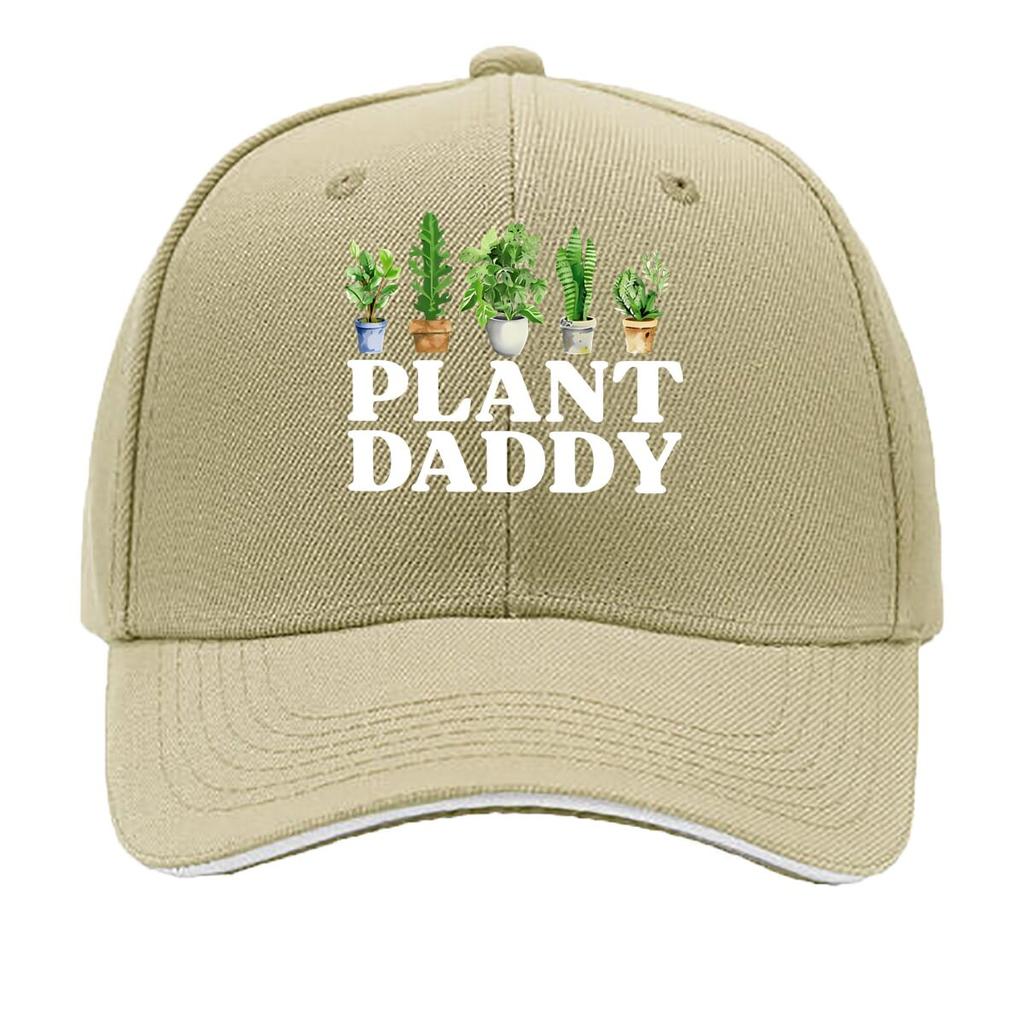 UnisexS Vintage Plant Daddy  Adjustable Hat with Potted Plant Design  PLANT DADDY Text  Distresse Sandwich Baseball Cap