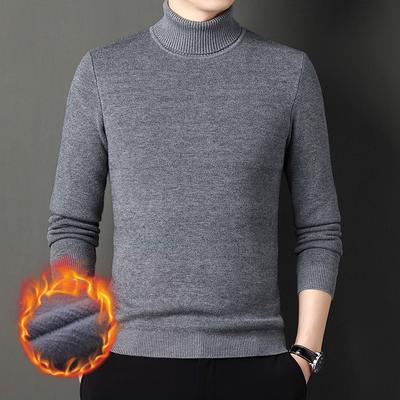 Zimowa Gruba Koszulka Bazowa dla Mężczyzn, Sweter Dzianinowy z Golfem, Ciepła Warstwa Wewnętrzna All-in-one, Sweter dla Młodych i w Średnim Wieku