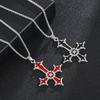 Vintage Gothic Skull Love Cross Oil Drip Necklace Personality Hip Hop Pendant