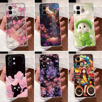 Luxury Cute Love Heart Rabbit Funny Phone Case For Infinix Note Edge 5G 2026 Case X6887 Clear Slim Soft TPU Silicone Back Cover