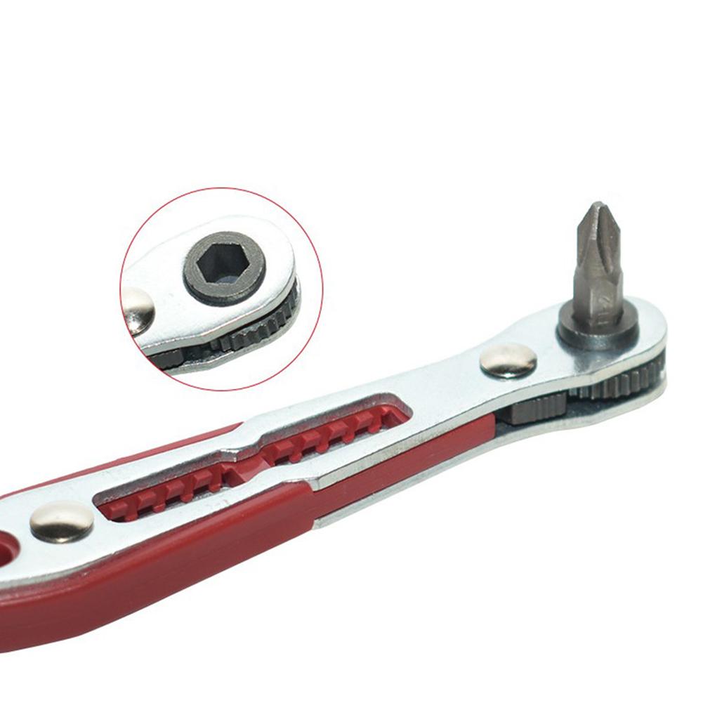 1/2pcs Multi-functional Two-way Ratchet Screwdriver Angle Right Cross Screwdriver Slotted Screwdriver Tool