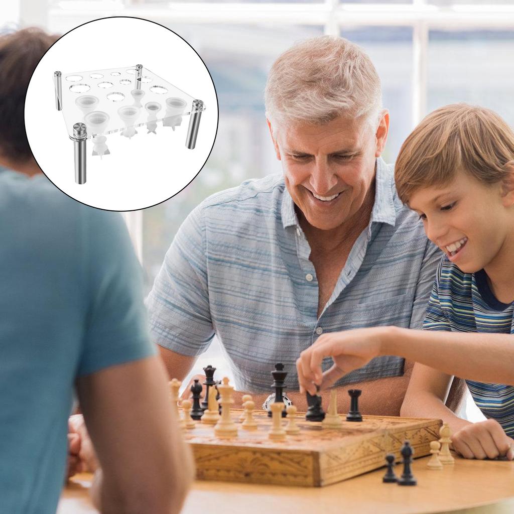 Chess Piece Holder for DIY Silicone Molds Customizable Chess Game Piece Holders Innovative DIY Silicone Mold Stand Rack