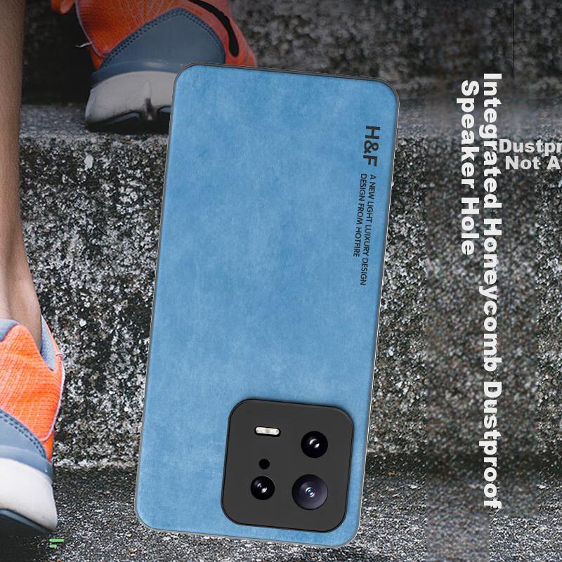 HotFire Phone Case for Xiaomi 13, Xiaomi 13 Protective Cover, Upgraded Skin-Like Matte Lens Full Protection Silicone Case - Coral Blue