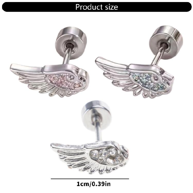 Stylish Wing Shaped Ear Bone Studs Unique Fashion Statement Alloy Materials Comfort Casual Wear