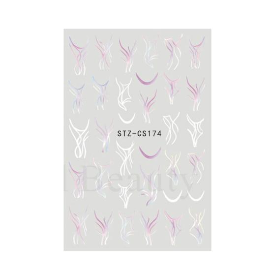 

Наклейка для дизайна ногтей, самоклеящаяся невыцветающая наклейка с изысканным узором, сильная липкость, съемная декоративная, 5 стилей, сглаз B