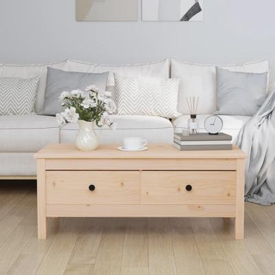 Vidaxl Coffee Table, 100X50X40 Cm, Solid Pine Wood