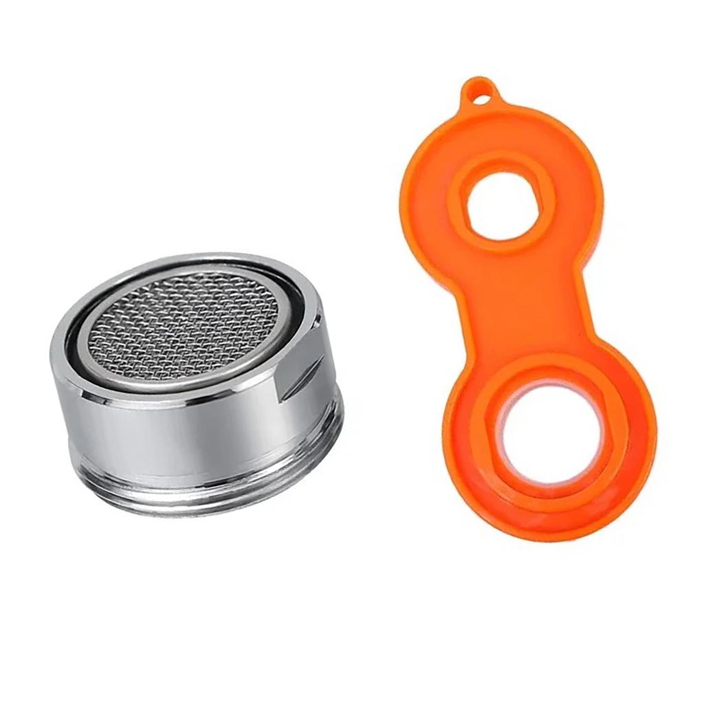 Sturdy Brass Water Saving Faucet Aerator 24mm Thread Bathroom Tap Bubblers with Replaceable Filter Nozzle Daily Use