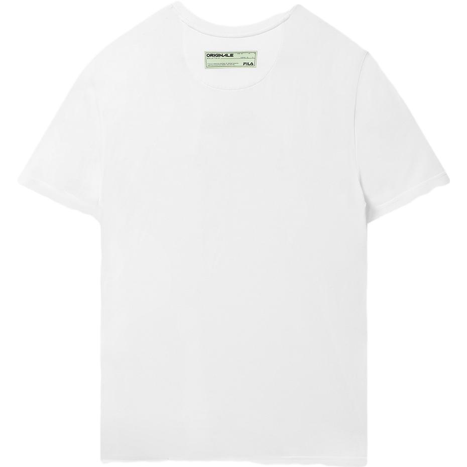 Fila Fashion Trend Sports Embroidered Round Neck Short Sleeve T-Shirt Men Tops White F11M329111AWT