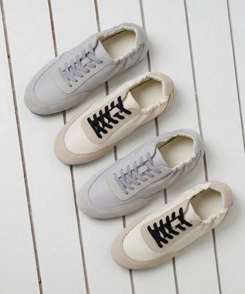 [Florida Studio] Everyday Andorra Suede Color-Blocked Sneakers Light Gray 5019424906