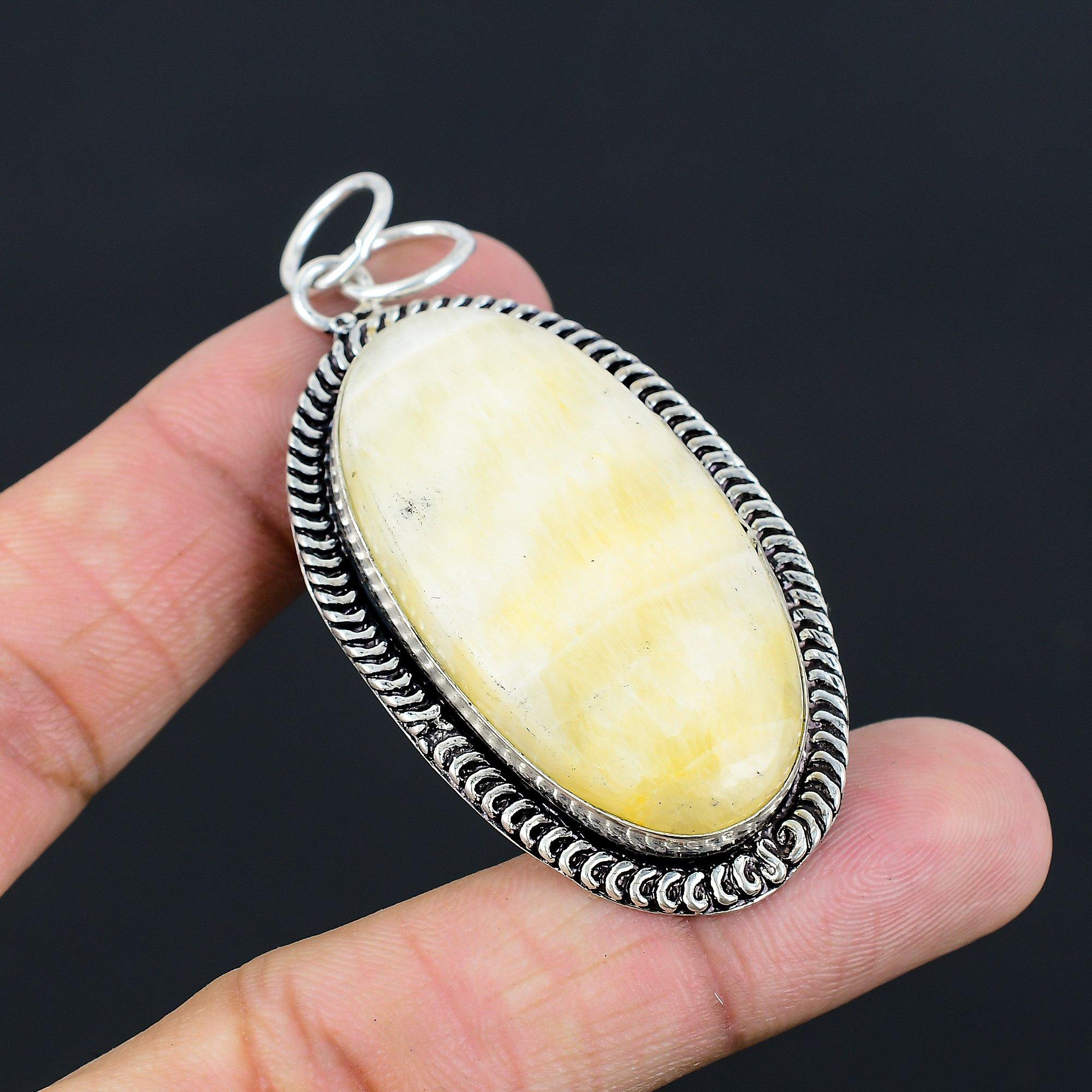 Daughters Day Deal Sterling Silver Aragonite Gemstone Mother New Pendant Jewelry