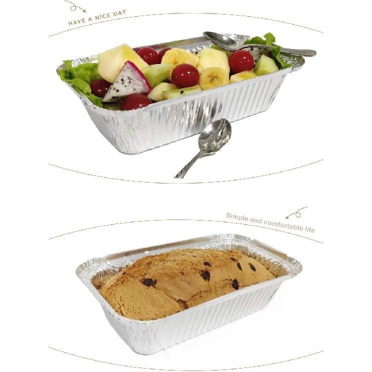 Aluminum Foil Bread Pans Disposable | 1.5lb Loaf Pans with Lids | 50 Pack | Dessert Boxes - Perfect for Baking, Storing, Takeout