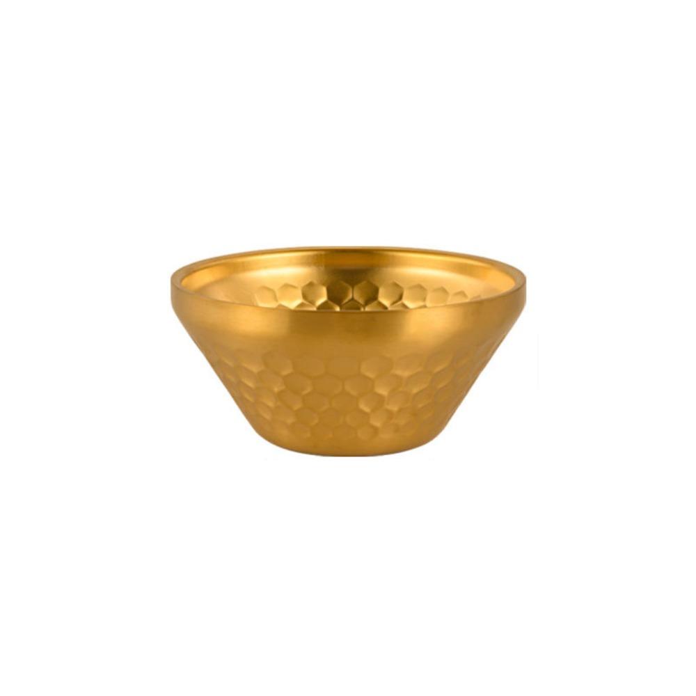 Unbreakable Salad Bowl 304 Stainless Steel Insulated Bowl Korean V-shaped Rice Bowl  Restaurant