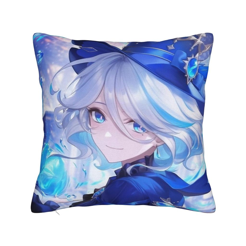 Genshin Impact Furina Pillowcase Soft Polyester Cushion Cover Decor  Pillow Case Cover Home Drop Shipping 18"