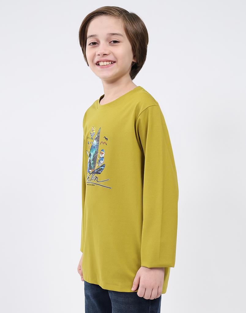 MONTE CARLO Boy's Round Neck Full Sleeve T-Shirt