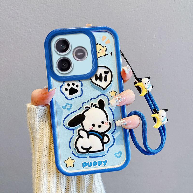 KEYSION Shockproof Case for HONOR X5c Plus with Lanyard Soft Silicone Cute 3D Cartoon Doll Phone Cover for Huawei Honor X5c