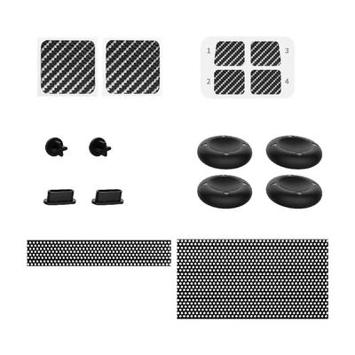 For Steam Deck Host Protective Accessoris Set Touchpad Sticker Button Stickers Silicone Thumbstick Caps Dustproof Net