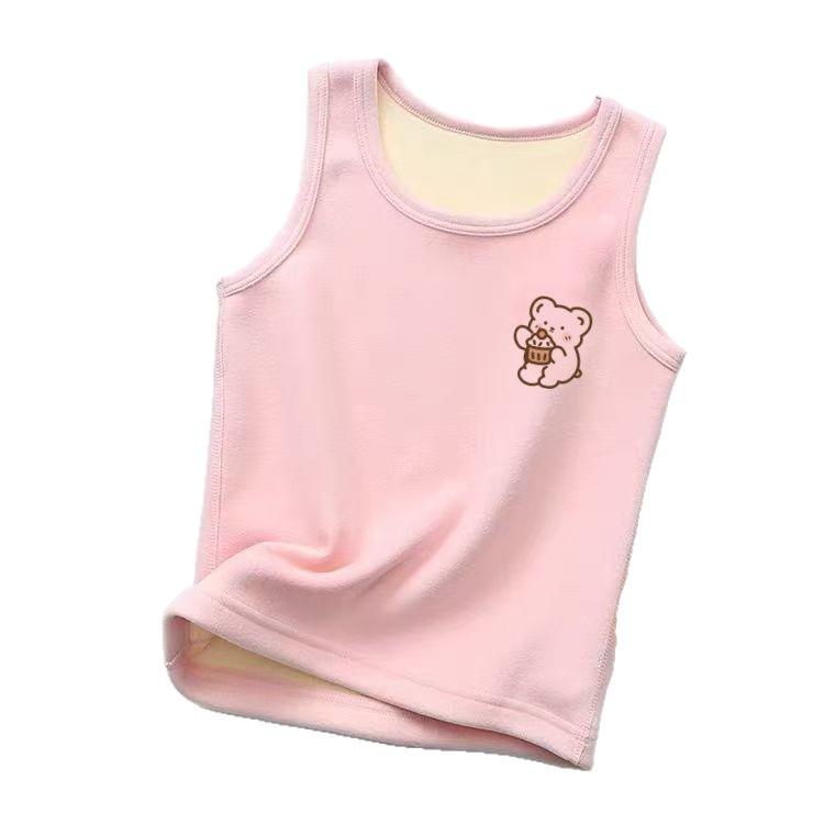 Unisex Kids Thermal Fleece Sleeveless Vest – Thickened Winter Base Layer Top