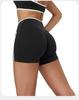 Color-Block Yoga-Shorts mit überkreuztem Bund - Hüfthebende Passform für Laufen & Fitness