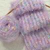 Rainbow Gradient Mohair Yarn Kit - Medium Thickness, Ideal for Hand-knitting Scarves