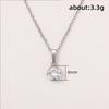 Simple Solitaire Zircon Necklace Elegant Valentine’s Day Gift Jewelry