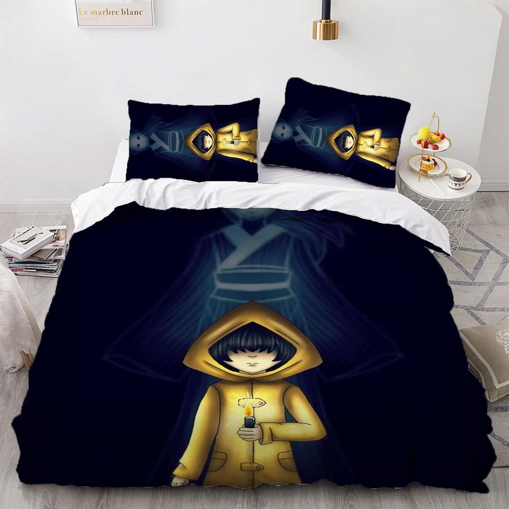 Game Nightmare Duvet Cover Pillowcase Little Nightmares Bedding Set Boy Girl Bedroom Decoration Children Gift Single Double Size