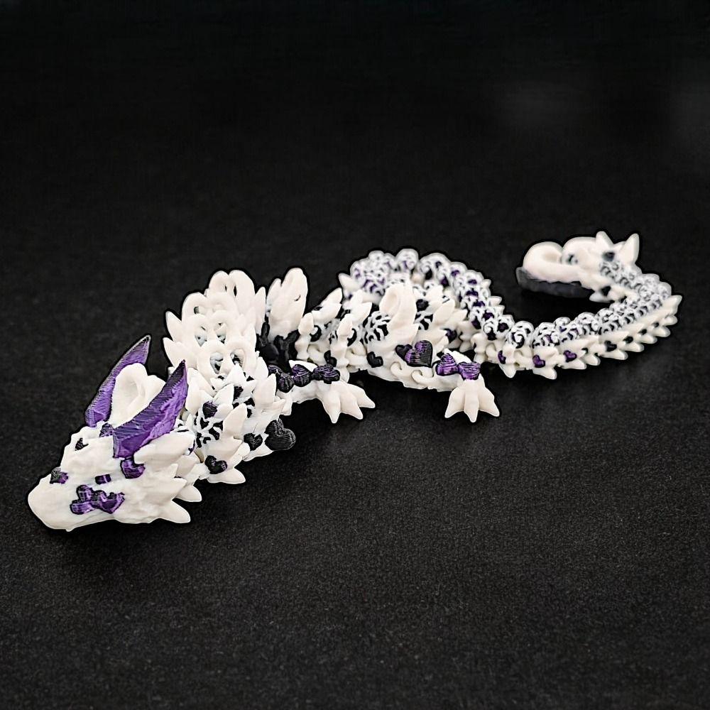 Chinese Dragon 3D Printed Dragon Simulated Eye 3D Articulated Dragon Toys  Kid Gift