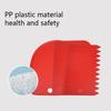 3pcs/set Red Decorating Tool Baking Dough Cutting Scraper Plastic Dough Scraper Thickened Three-Piece Cream Scraper