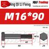 Grade 12.9 Reverse Thread Hex Bolt, M6-M24 High-Strength Blackened Hexagon Screw