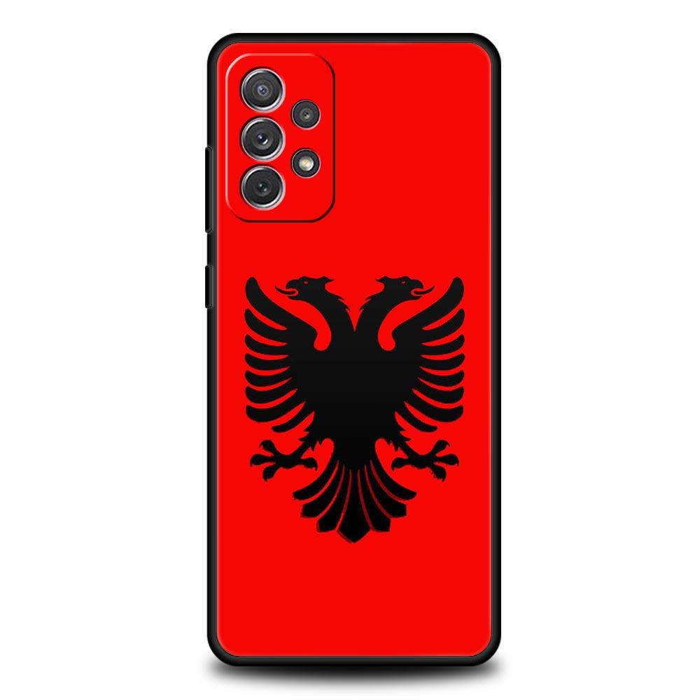 Phone Case For Samsung Galaxy A15 A13 A51 A71 A41 A31 A21S A03S A05 A12 A32 A52 A23 A25 A33 A53 A73 5G Cover Albania flag
