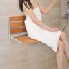 Folding Teak Shower Seat 20.9'' X 16'' Wall Mounted Shower Bench 500 Lbs