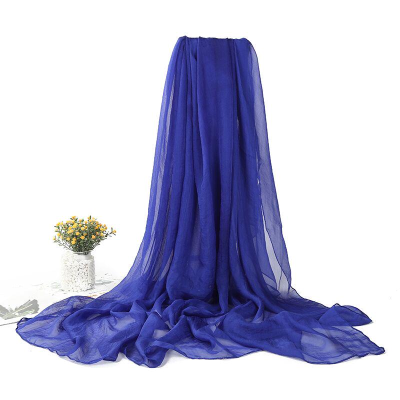 Versatile Big Red Silk Chiffon Scarf: Korean-Style Shawl & Sunscreen Wrap for All Seasons