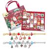 Christmas Surprise Bracelet Set 24 Grid Festive Designs Cartoon Decoration Blind Box with Santa Snowflakes