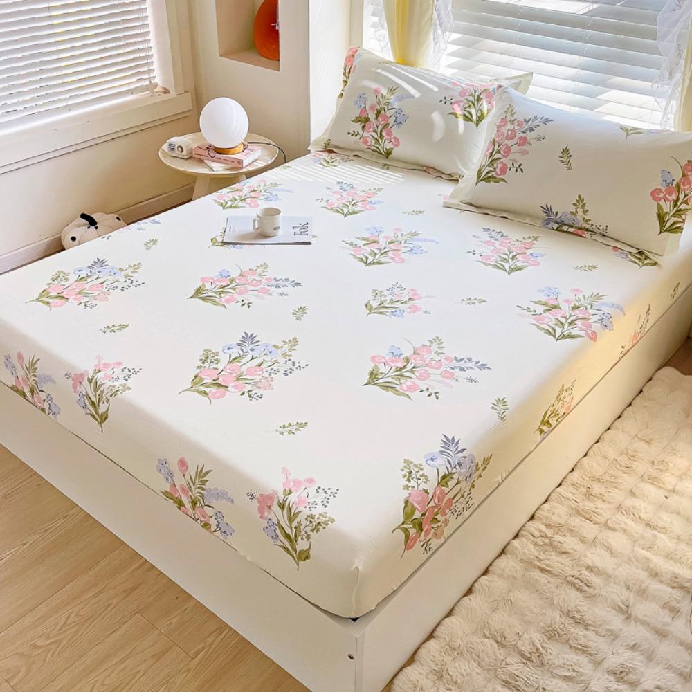 Cotton Mattress Single Piece Pure Cotton Bedspread 1.8 Meters Non-slip Mattress Mattress Cover Crib Brown Mattress Fully Enclosed Protective Cover