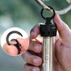 Camping Light Hanging Ring with Large Opening Camping Lamp Fixture Hook 1/4 Inch Thread Tent Flashlight Ring for Hiking Camping
