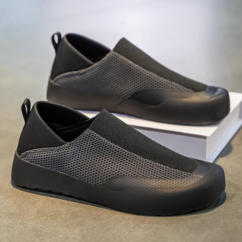 Outdoor men's shoes new spring mesh casual shoes soft sole versatile low-top shoes trend one-pedal lazy shoes