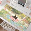 Kawaii Black Cat Mouse Pad Anti Slip Rubber Edge Locked Thickened Laptop Gaming Desk Mat