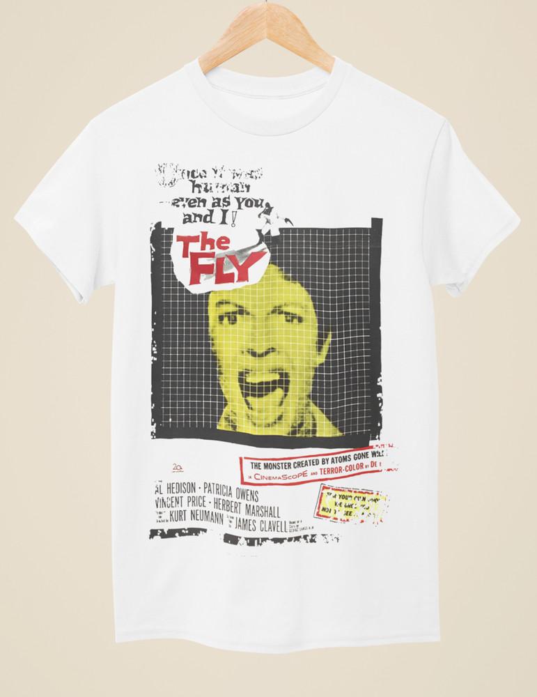 The Fly (1958) - Movie Poster Inspired Unisex White T-Shirt Unisex T-Shirt M