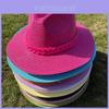 Vintage Straw Hat With Wide Brim Sunshade For Beach Travel And Outdoor Activities