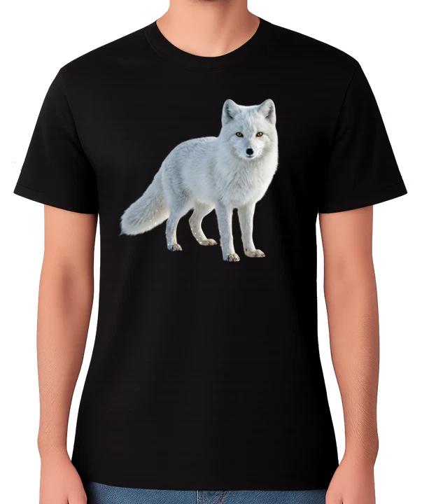 Arctic Fox T-Shirt Wildlife Animal Nature Winter Fox Lover Gift Unisex Tee XXXXL