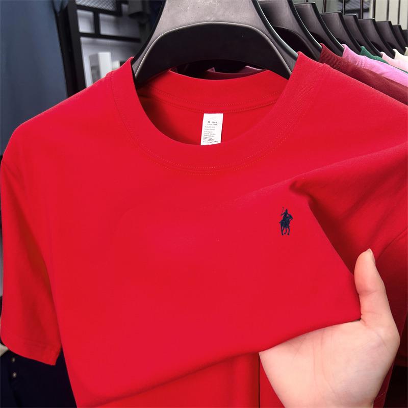 Tricou bărbați din bumbac pur cu mânecă scurtă și gât rotund - Stil casual japonez