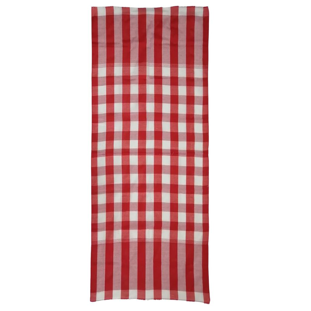 KINOKINO Parka Craft Omar, Thai, Asian, Ethnic, Fabric, Checkered, Striped, Multi-Cloth (Red)