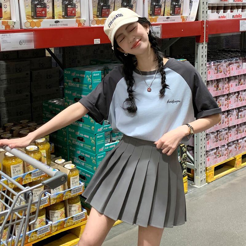 

TonLion 2025 Women s Round Neck Letter Short Sleeve T-Shirt L