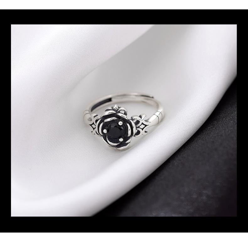 Banyan Tree S925 Silber Dunkelrosa Ring: Einfacher, Punkiger, Cooler, Süßer Stil für Frauen