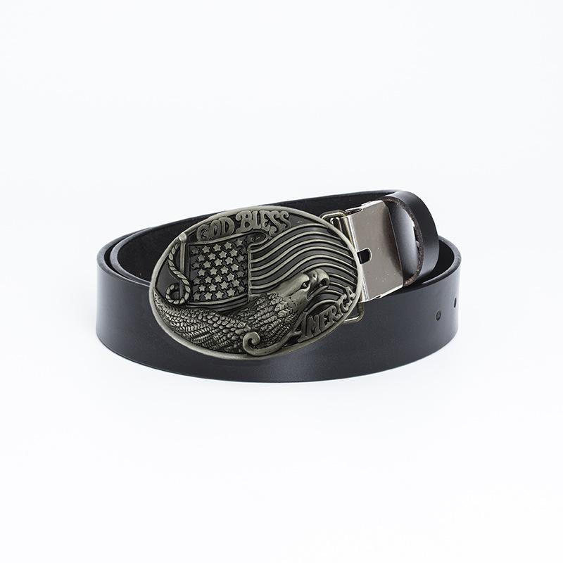 Bronz Nokta Boya Kartal Tokalı Kemer Amerikan Bayrağı Moda Bayrağı Kemer