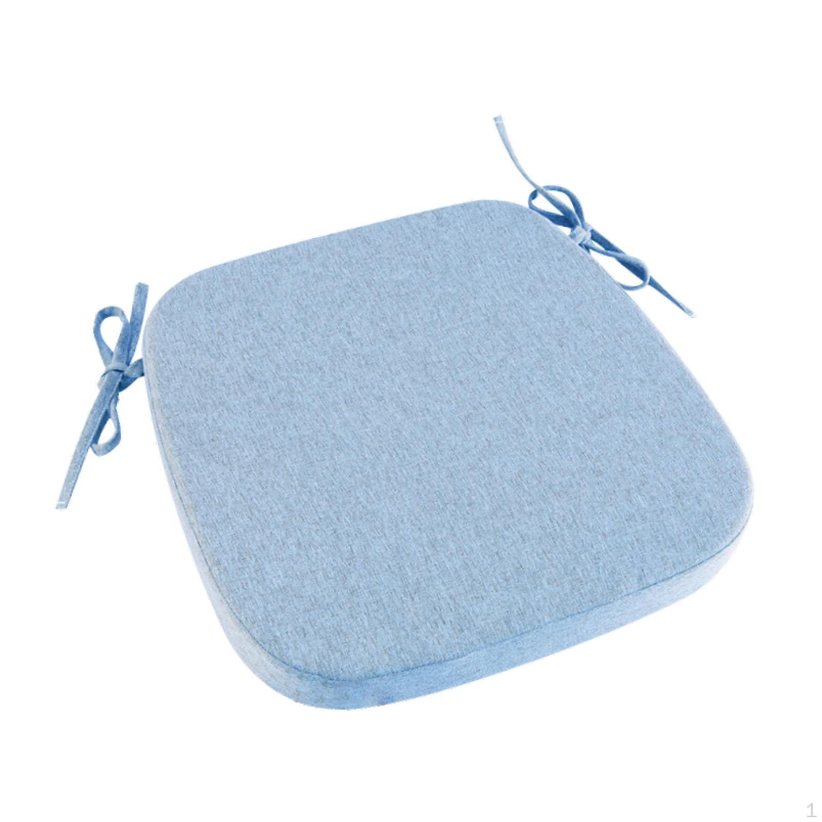 Подушка для стула Многоцелевое напольное сиденье Простой съемный моющийся льняной чехол для сиденья синий 1717₽